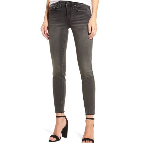 Blank NYC Skinny Grey Raw Hem Jeans - Picture 1 of 6